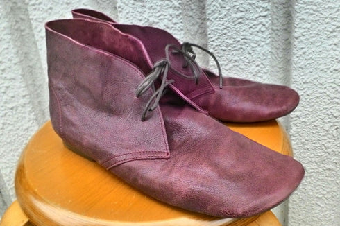 【KOBE DADA CAM-26 ボルドー】ユーズド風本革デザートブーツ